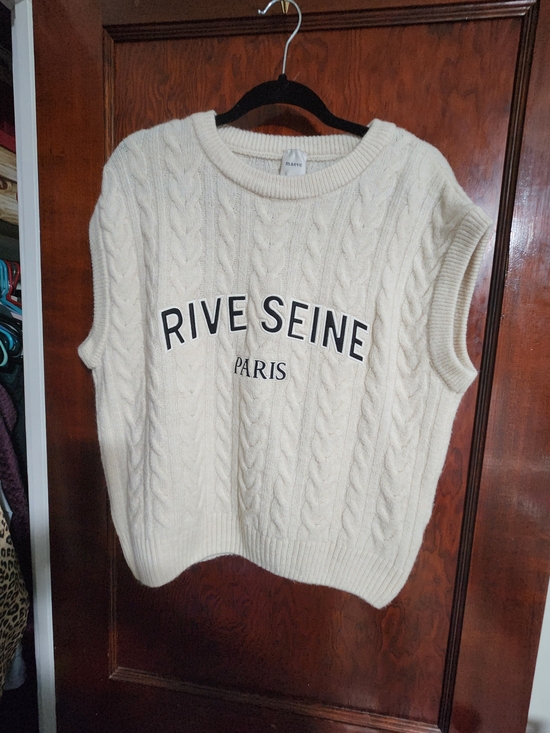 Maeve Sweaters - Maeve by Anthropologie Rive Seine Paris Cable Knit Sweater Vest Small NWOT